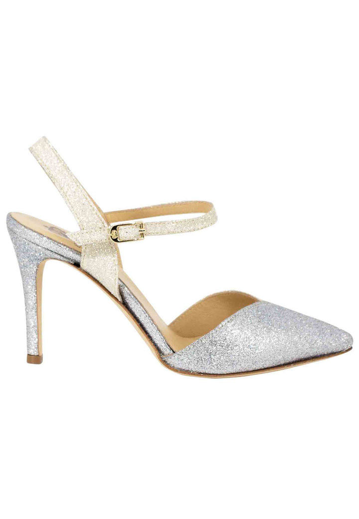 Spatarella Sandali donna in glitter argento con cinturino alla caviglia Comprare a buon mercato