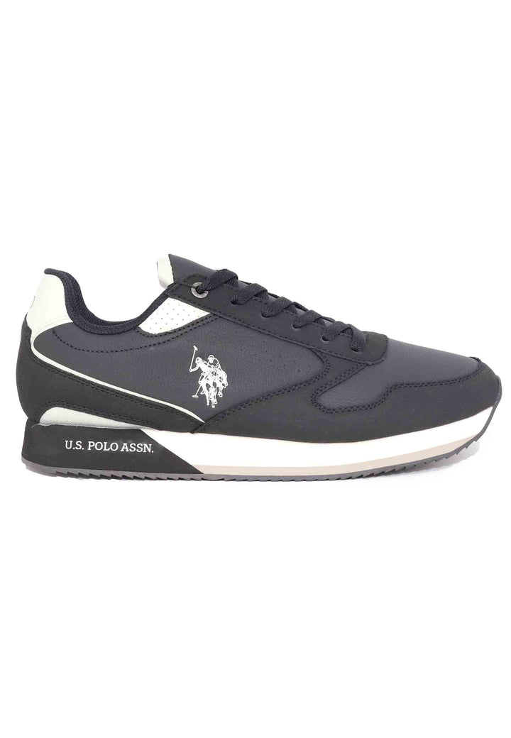 Spatarella Sneakers uomo in tessuto nero Smaltimento dello stoccaggio