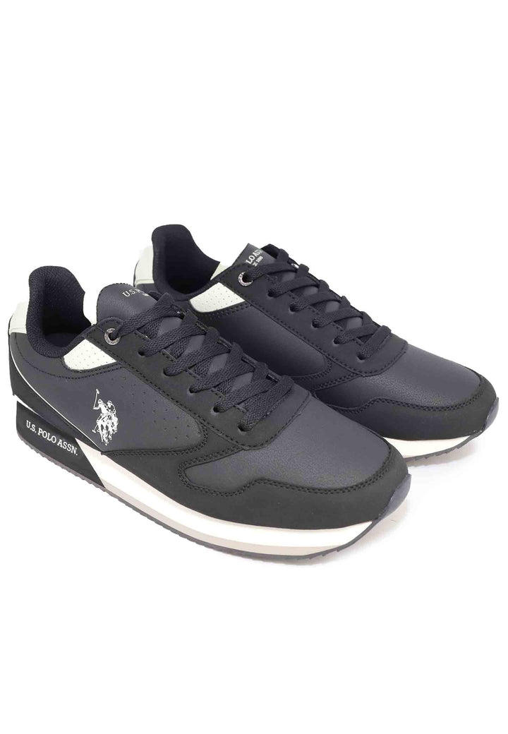 Spatarella Sneakers uomo in tessuto nero Smaltimento dello stoccaggio