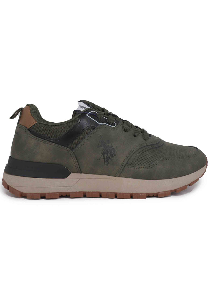 Spatarella Sneakers uomo in eco pelle verde Online Outlet