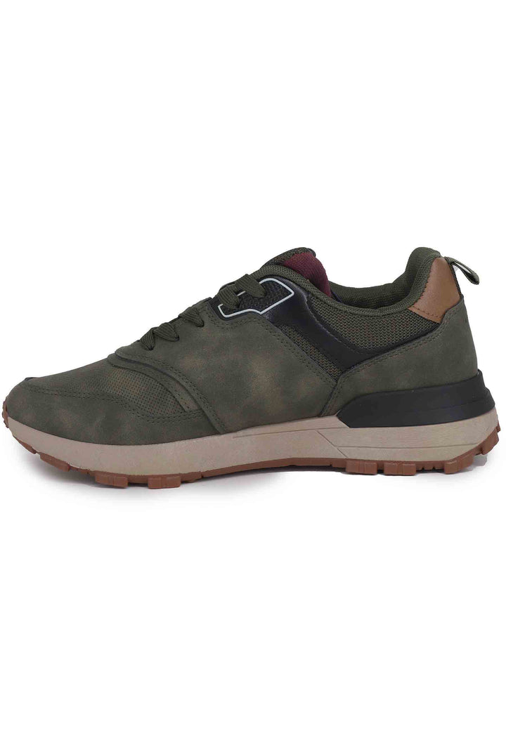 Spatarella Sneakers uomo in eco pelle verde Online Outlet
