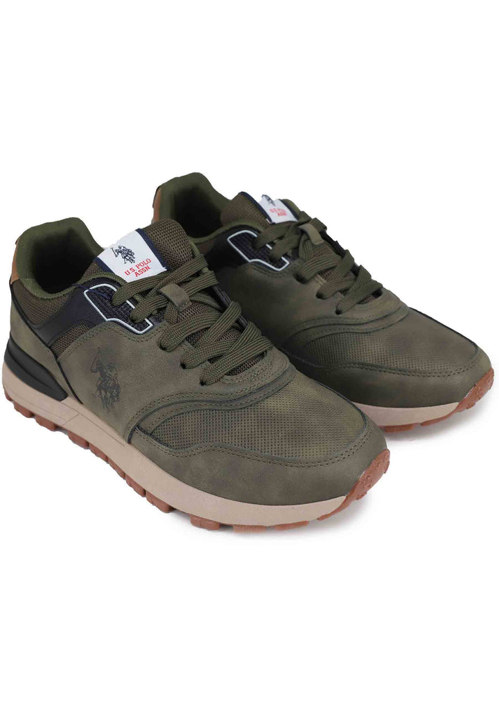 Spatarella Sneakers uomo in eco pelle verde Online Outlet