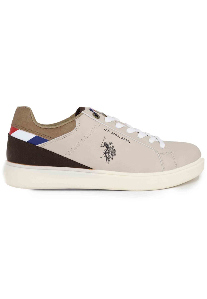 Spatarella Sneakers uomo in eco pelle taupe Offerta temporanea