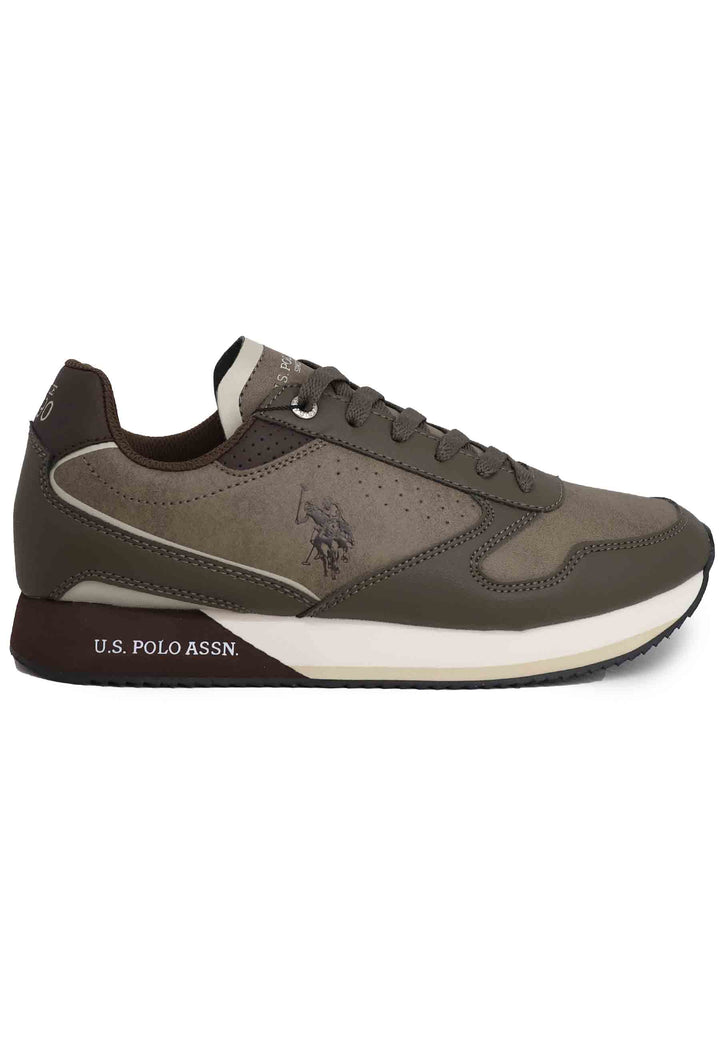 Spatarella Sneakers uomo in eco pelle taupe Offerte esclusive