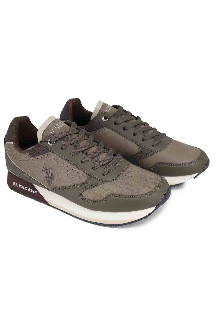 Spatarella Sneakers uomo in eco pelle taupe Offerte esclusive