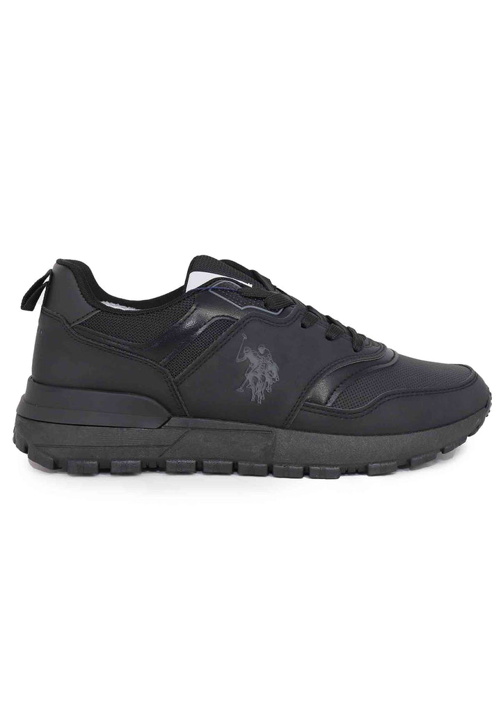 Spatarella Sneakers uomo in eco pelle nero Grandi sconti