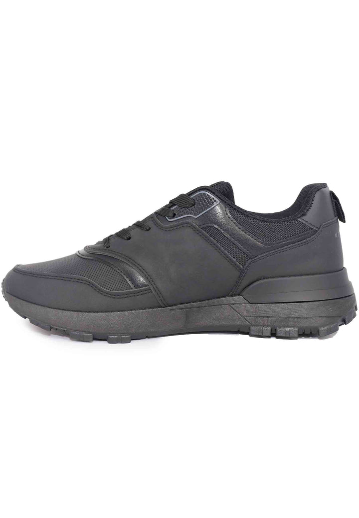 Spatarella Sneakers uomo in eco pelle nero Grandi sconti