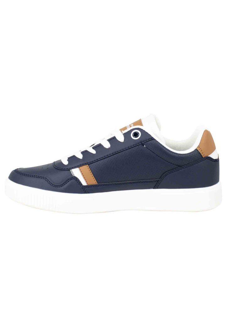 Spatarella Sneakers uomo in eco pelle e tessuto blu Bestseller