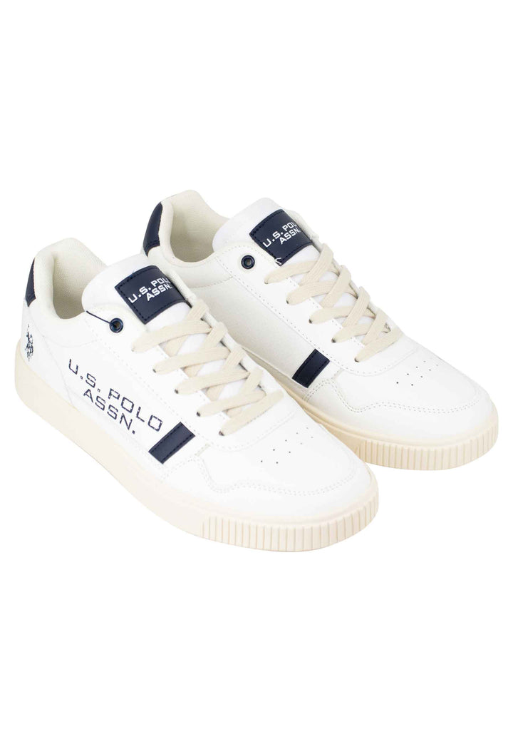 Spatarella Sneakers uomo in eco pelle e tessuto bianco Offerte stagionali