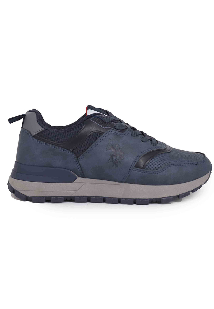 Spatarella Sneakers uomo in eco pelle blu Liquidazione