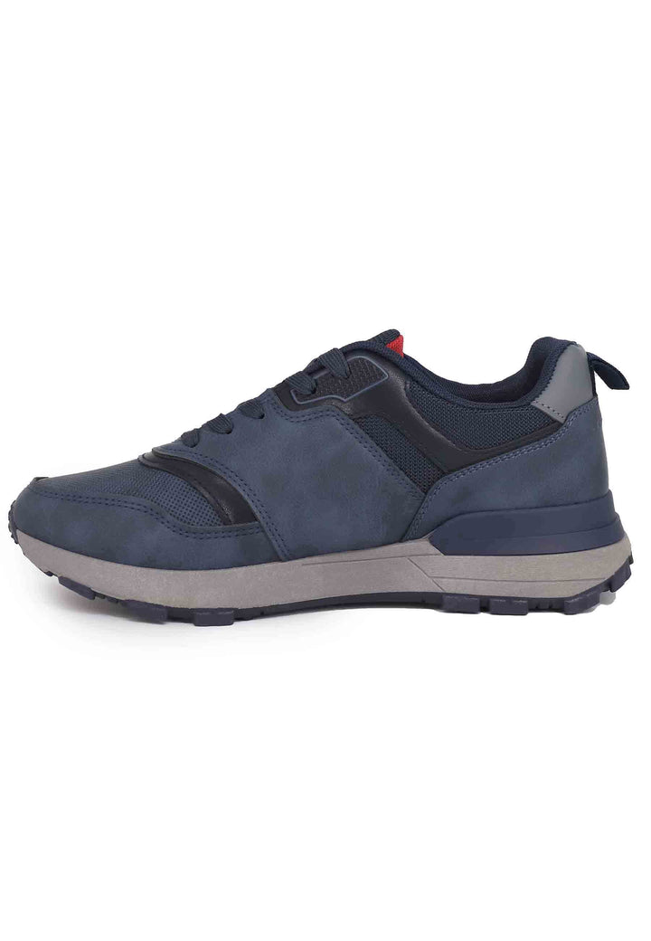 Spatarella Sneakers uomo in eco pelle blu Liquidazione