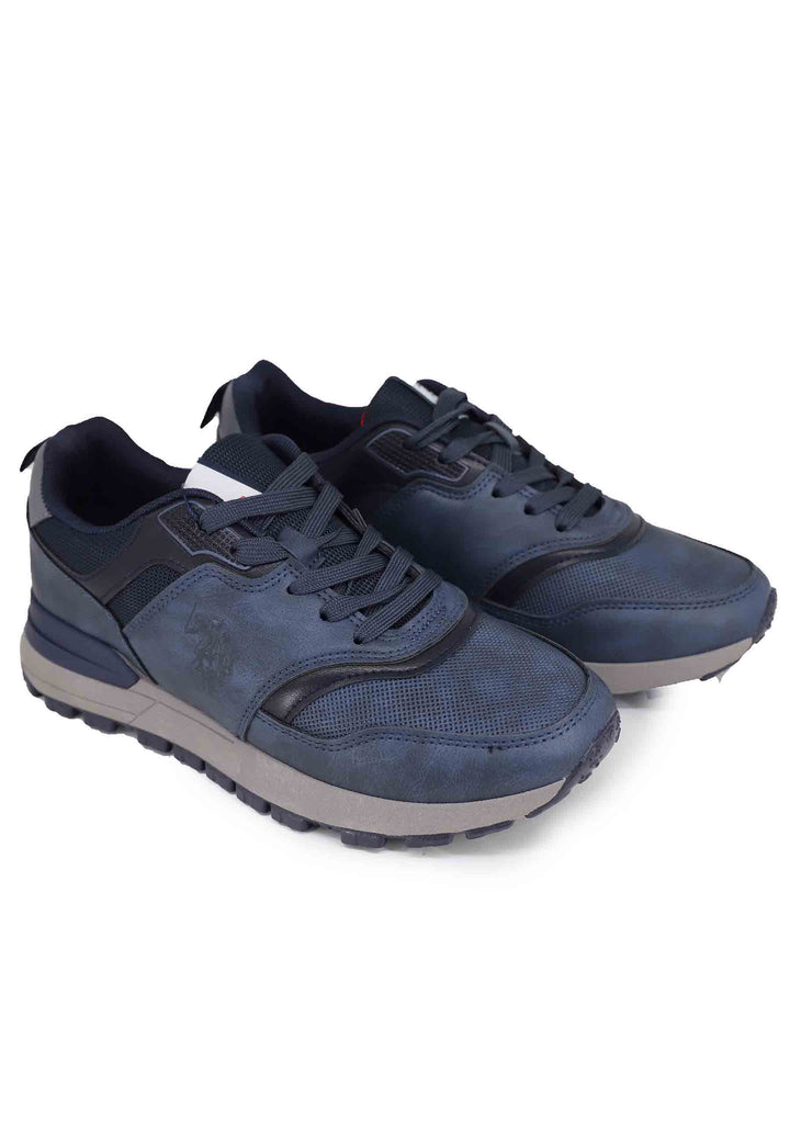 Spatarella Sneakers uomo in eco pelle blu Liquidazione
