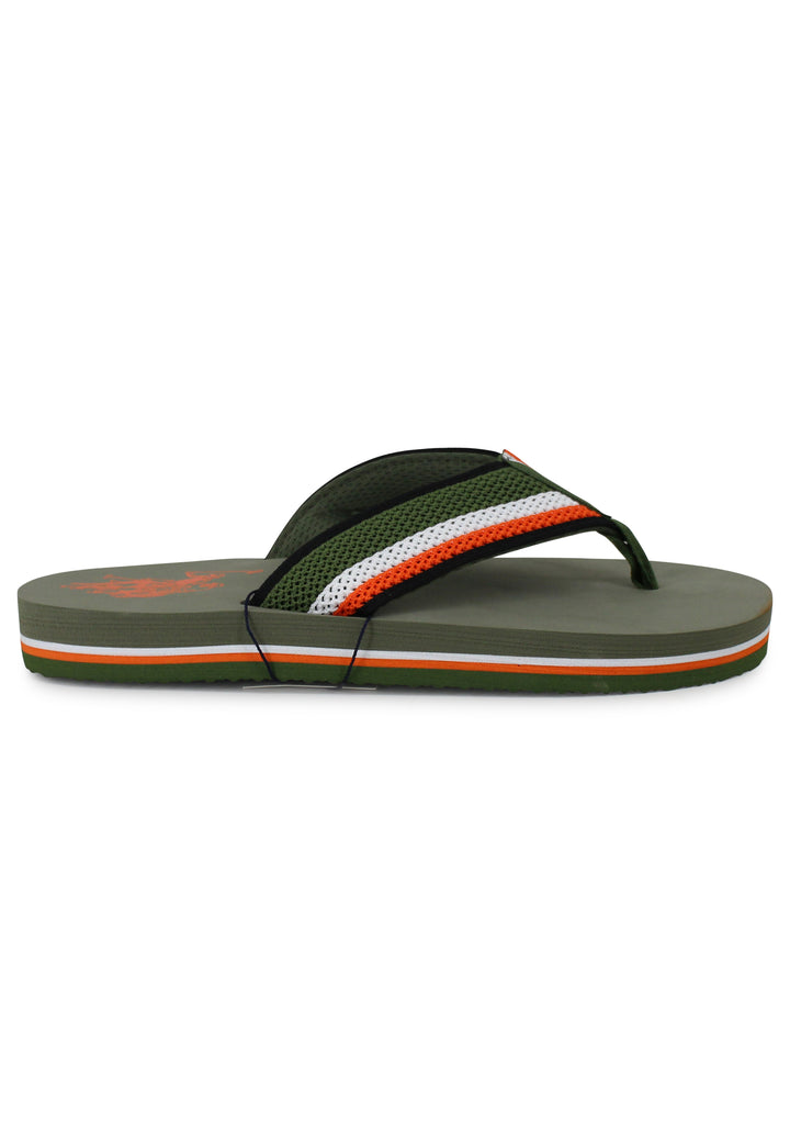 Spatarella Infradito uomo in tessuto verde con suola in gomma leggera Offerte giornaliere