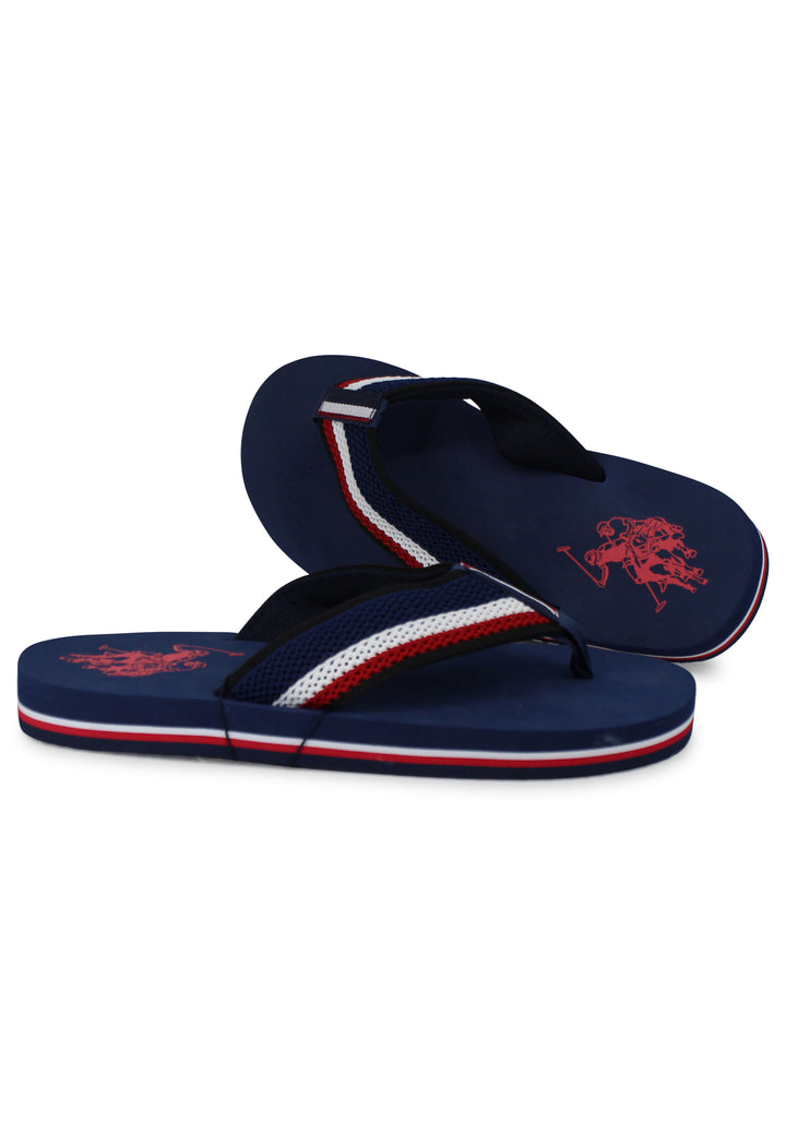 Spatarella Infradito uomo in tessuto blu con suola in gomma leggera Offerte speciali