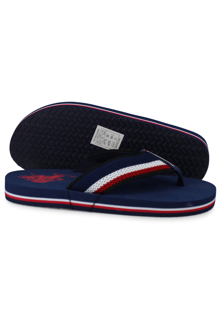 Spatarella Infradito uomo in tessuto blu con suola in gomma leggera Offerte speciali