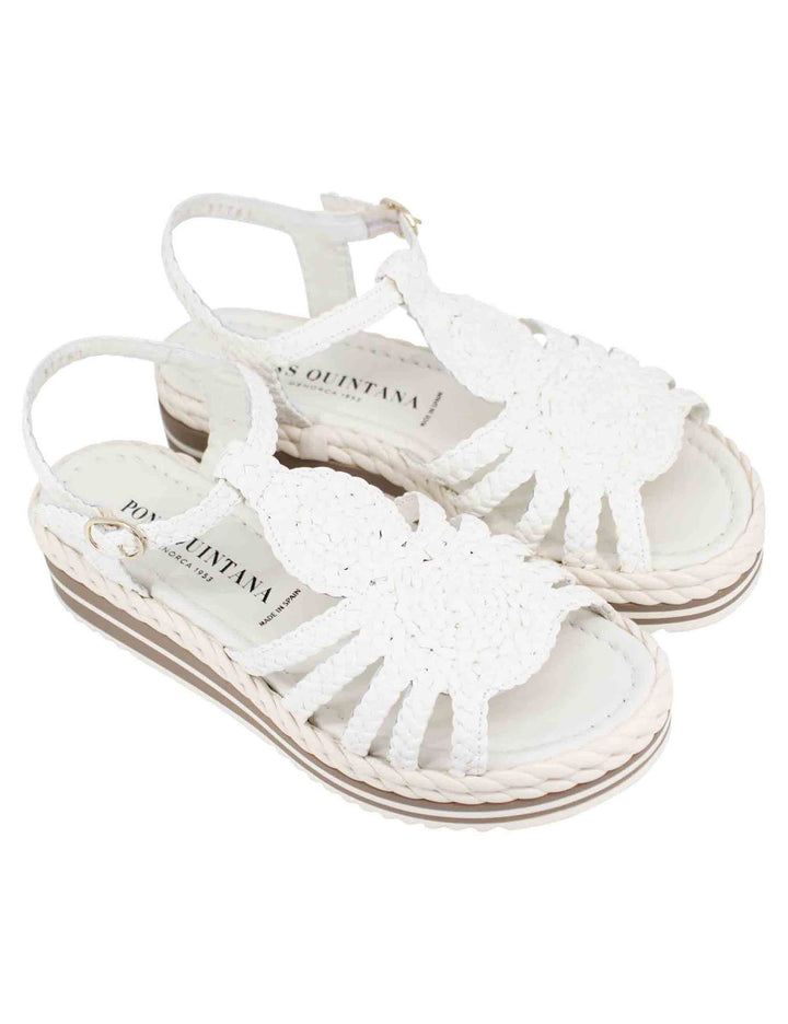 Spatarella Sandali slingback donna in pelle bianca con zeppa bassa in gomma ACQUISTA ORA
