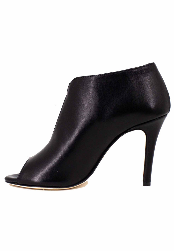 Spatarella Sandali donna in pelle nera con cinturino e tacco alto Duty-free