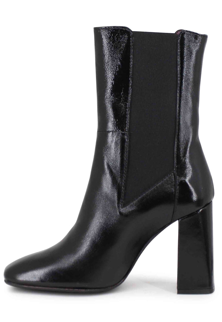 Spatarella Stivaletti beatles donna in pelle nera con tacco alto Qualità Garantita