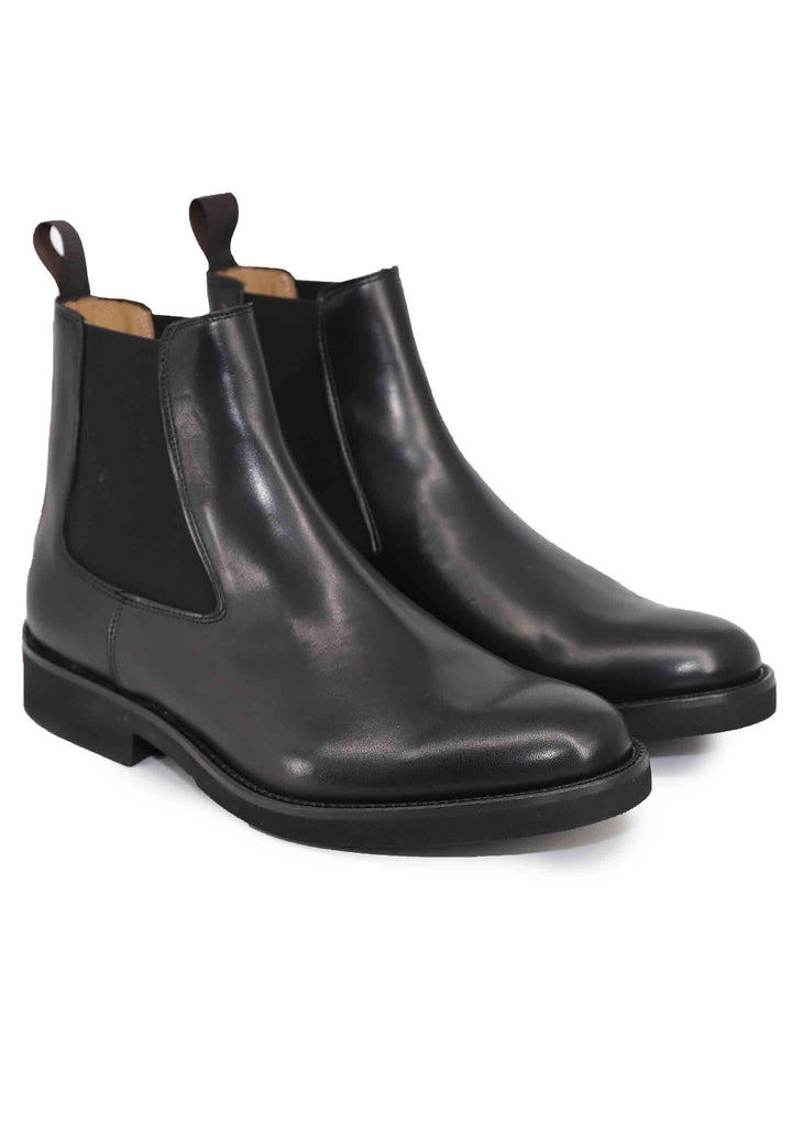Spatarella Stivaletti chelsea boot uomo in pelle nera con suola ultra leggera Offerta Pasqua