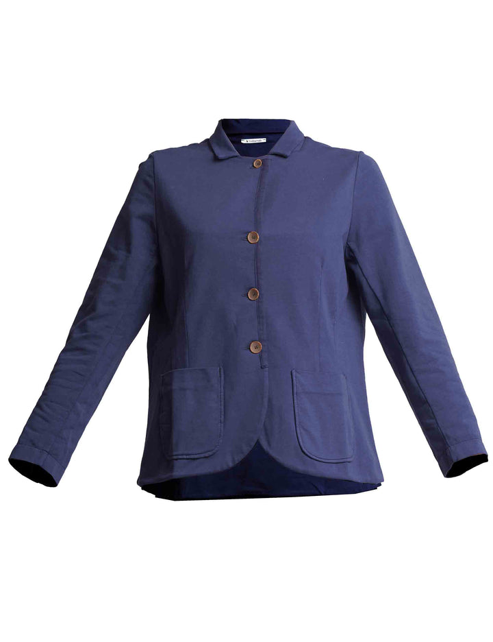 Spatarella Giacche sportive donna maniche lunghe in cotone blu Offerta migliore