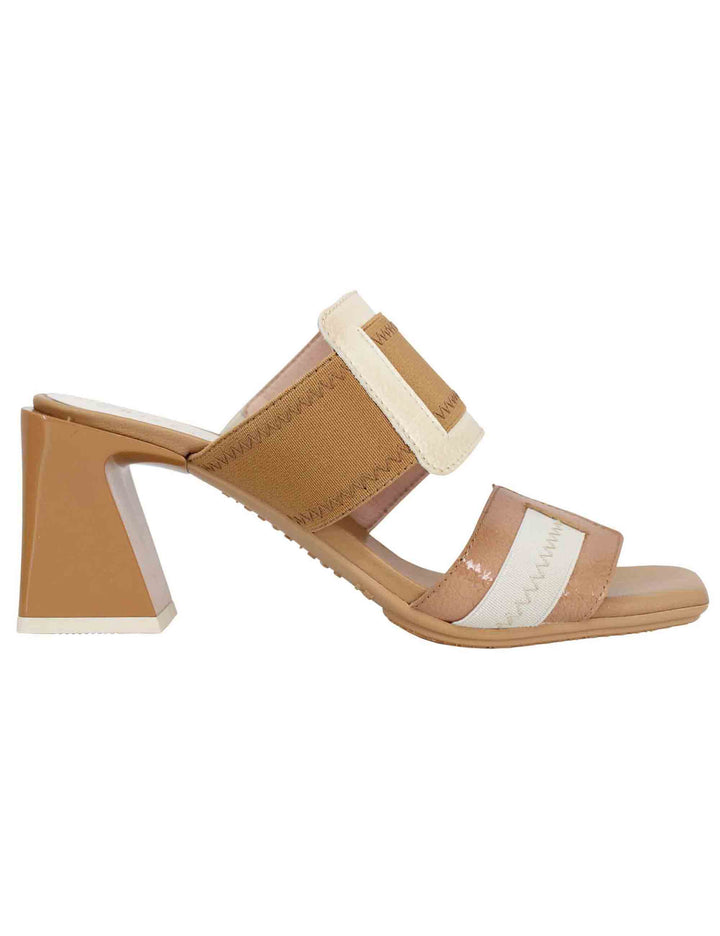 Spatarella Sandali donna in pelle cuoio a doppia fascia con fibbia laterale Comprane uno, ottenene uno gratis
