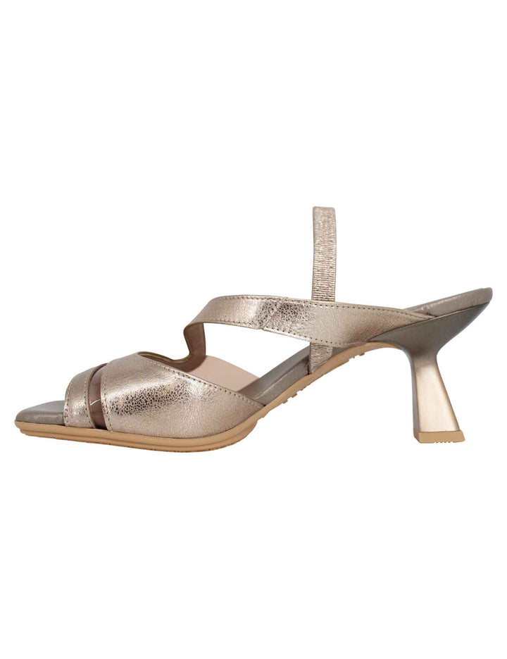 Spatarella Sandali slingback donna in pelle bronzo con punta quadra Offerta settimanale