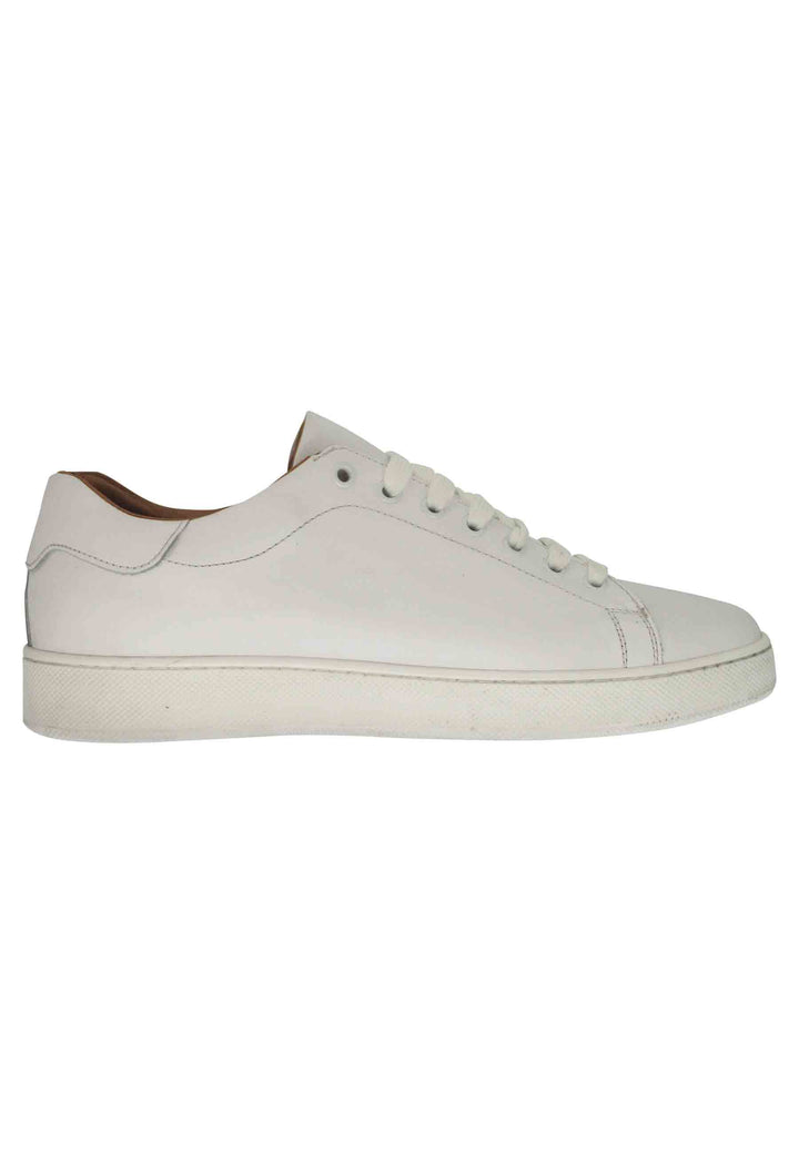 Spatarella Sneakers uomo in pelle bianca con fondo in gomma Fino al 60% di sconto