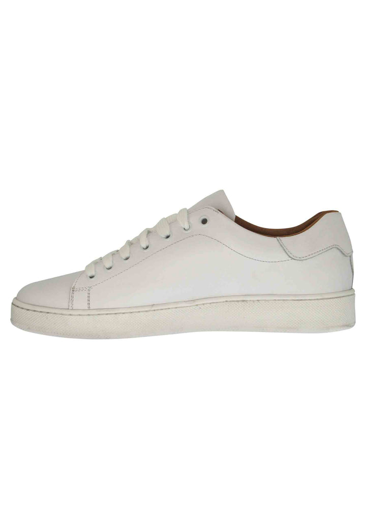 Spatarella Sneakers uomo in pelle bianca con fondo in gomma Fino al 60% di sconto