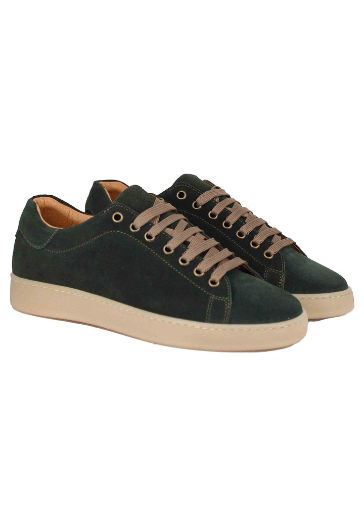 Spatarella Sneakers uomo in camoscio verde con fondo in gomma Only for today