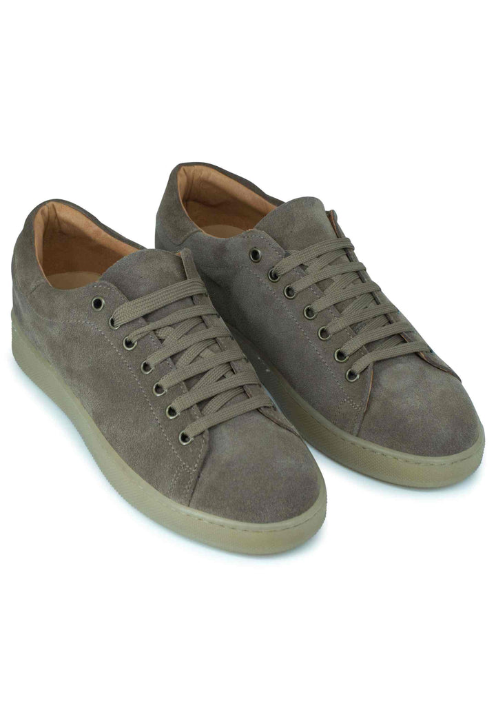 Spatarella Sneakers uomo in camoscio tortora con fondo gomma Offerta speciale della fabbrica