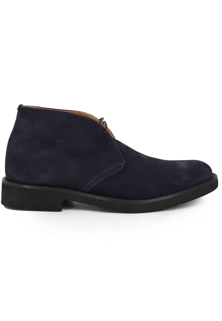 Spatarella Polacchine uomo in camoscio blu con suola in gomma ultra leggera 50% di sconto con spedizione gratuita