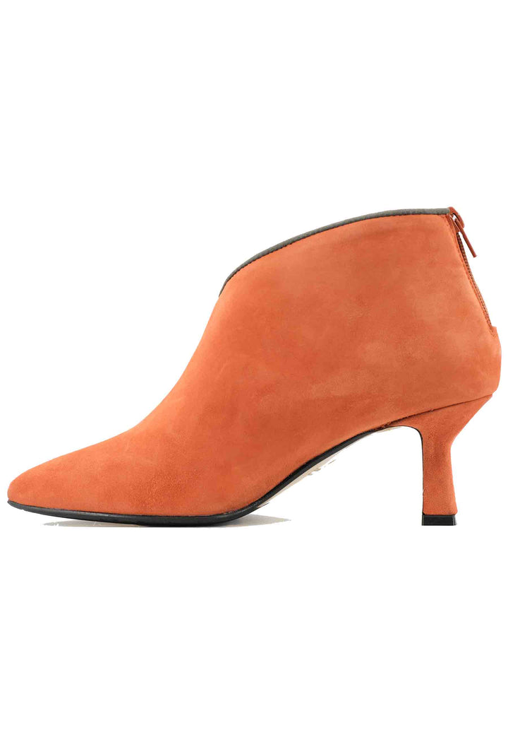 Spatarella Stivaletti TR1662/RT in camoscio arancione con zip posteriore Duty-free