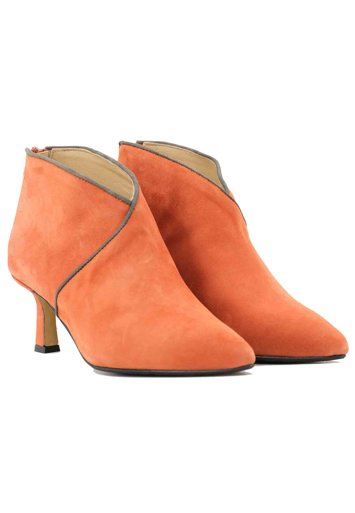 Spatarella Stivaletti TR1662/RT in camoscio arancione con zip posteriore Duty-free