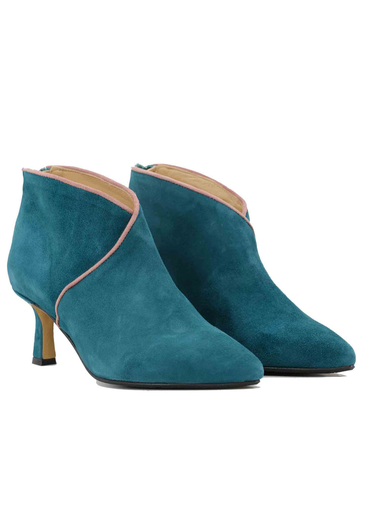 Spatarella Stivaletti TR1662/RT in camoscio blu oceano con zip posteriore 50% di sconto per tempo limitato