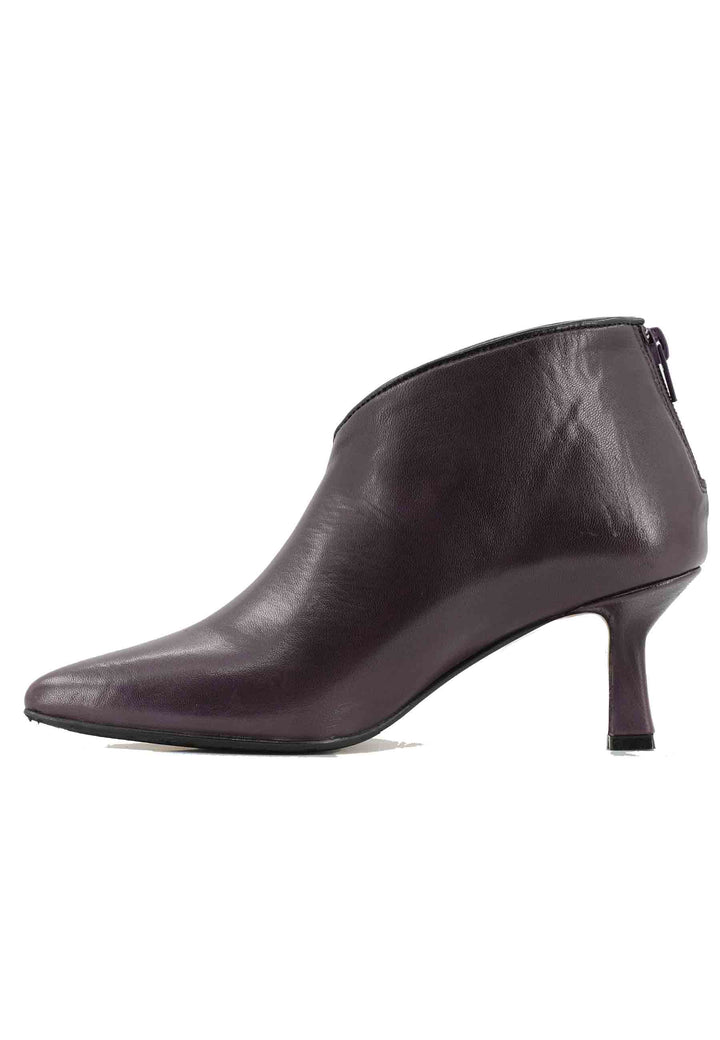 Spatarella Stivaletti TR1662/RT in pelle prugna con zip posteriore Pezzi Unici