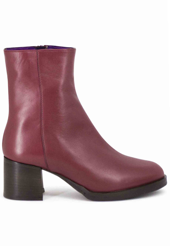 Spatarella Stivaletti donna in pelle rossa tacco basso Soddisfazione Garantita