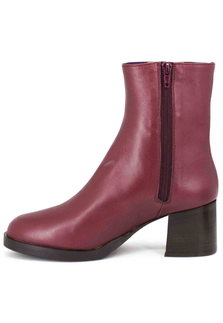 Spatarella Stivaletti donna in pelle rossa tacco basso Soddisfazione Garantita