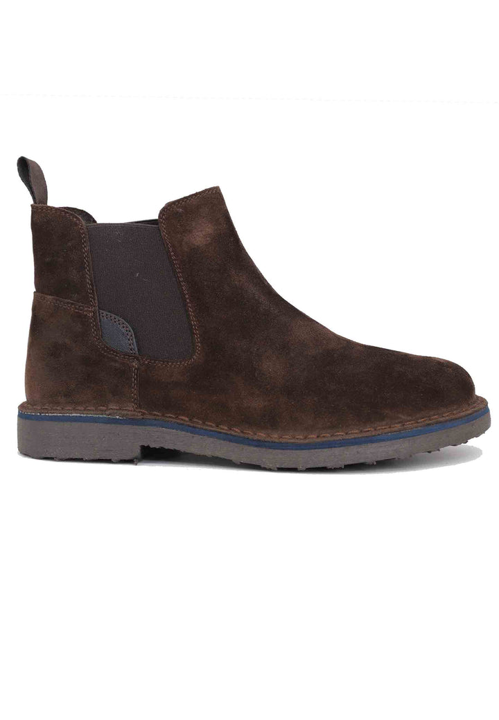 Spatarella Chelsea boot in camoscio testa di moro con suola in gomma Offerta esclusiva