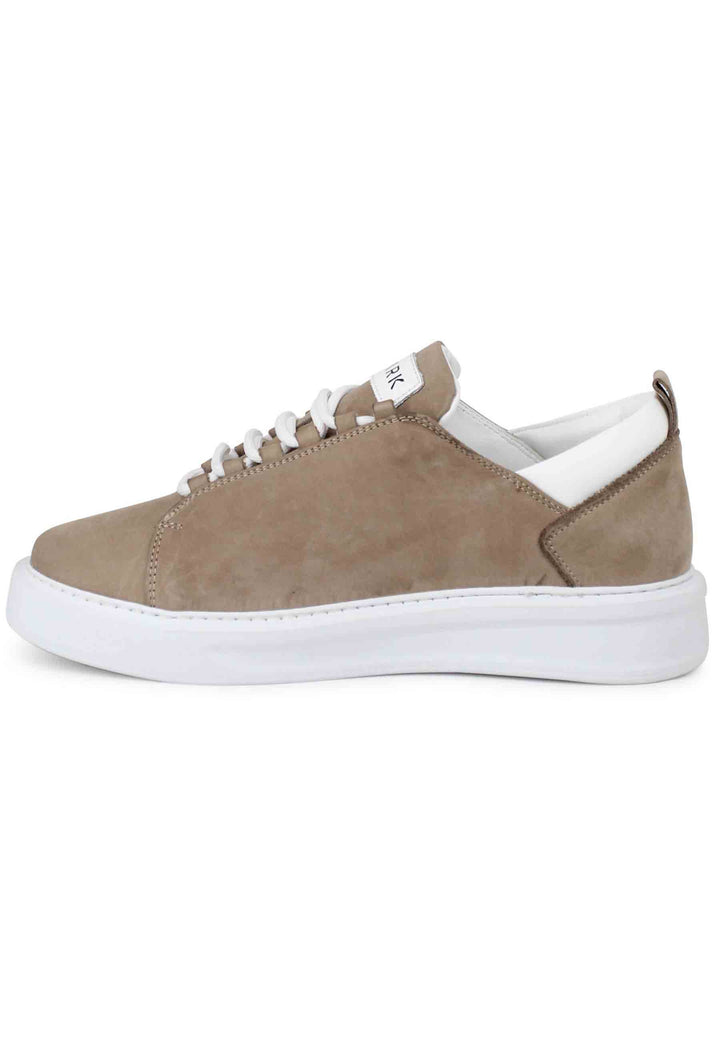 Spatarella Sneakers uomo in pelle sabbia con suola alta Black Friday