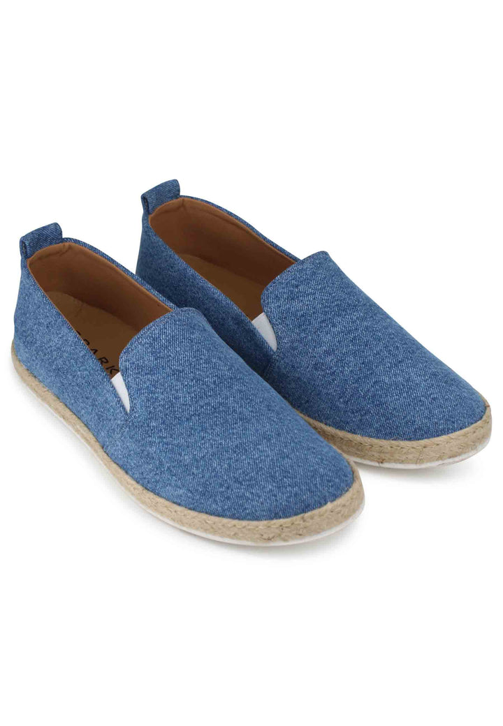 Spatarella Mocassini espadrillas uomo in canvas blu denim Offerta Pasqua