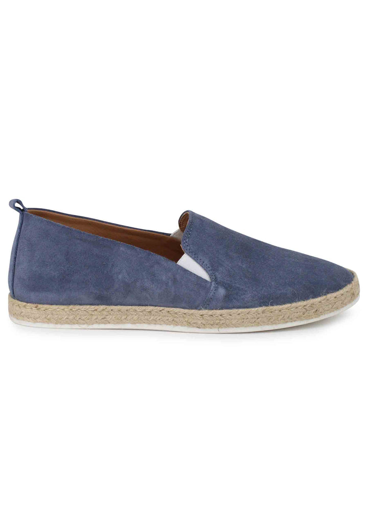 Spatarella Mocassini espadrillas uomo in camoscio blu Offerta Giorno del Papà