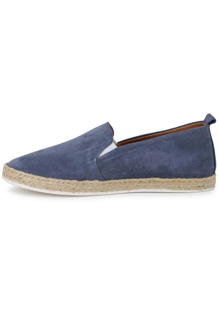 Spatarella Mocassini espadrillas uomo in camoscio blu Offerta Giorno del Papà