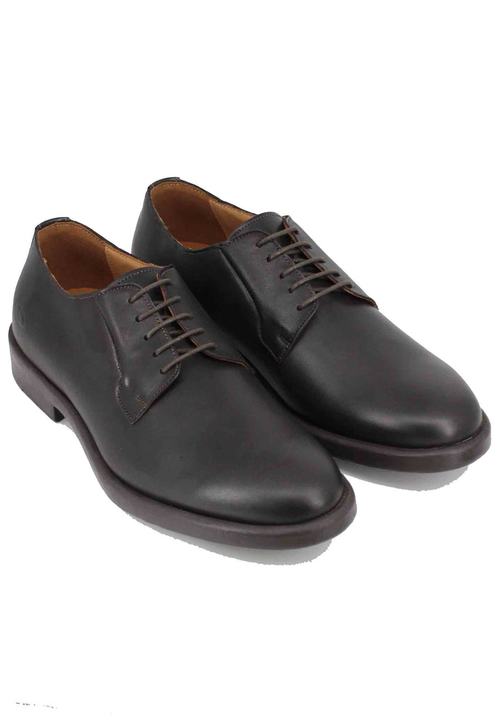Spatarella Stringate uomo in pelle marrone con fondo gomma Offerta Anniversario