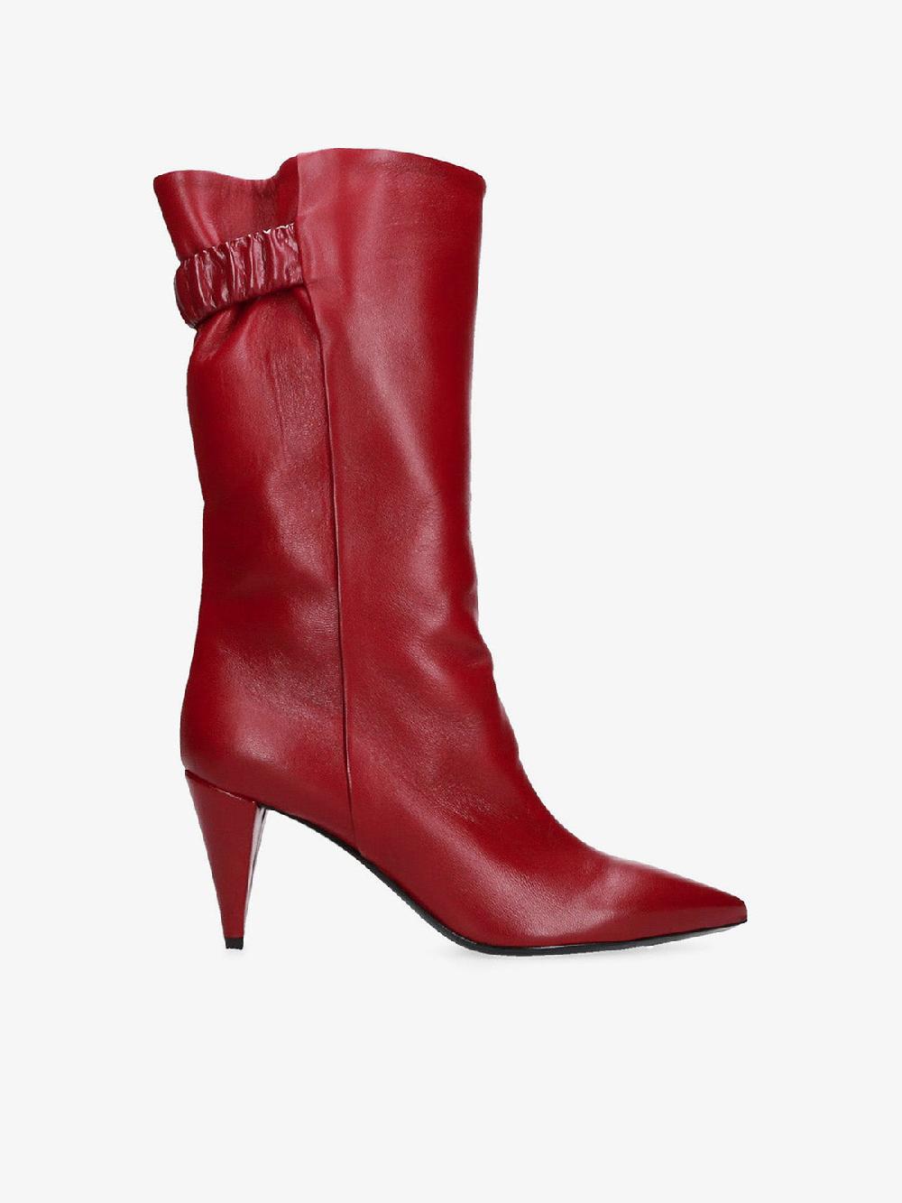 Strategia STIVALE ROSSO IN PELLE In Linea