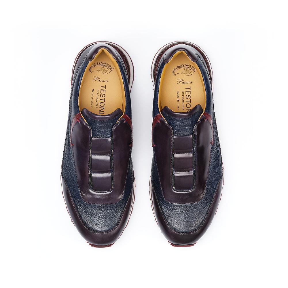 ﻿A.Testoni MOENA SNEAKER ROYAL CALF + GRAINED CALF ° Pezzi Unici
