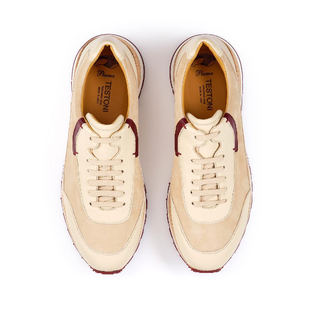 A.Testoni MOENA SNEAKER NUBUK CALF + DEER ° Qualità Garantita