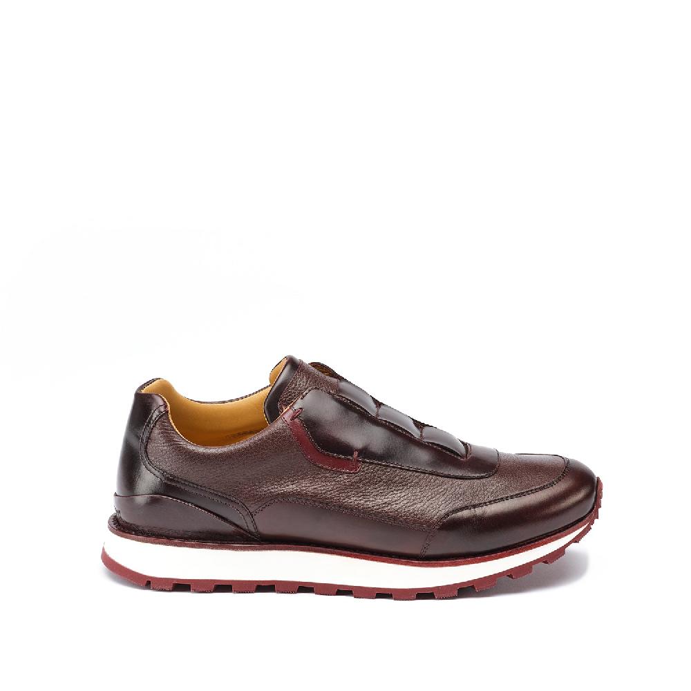 A.Testoni MOENA SNEAKER ROYAL CALF + GRAINED CALF ° Acquista Ora