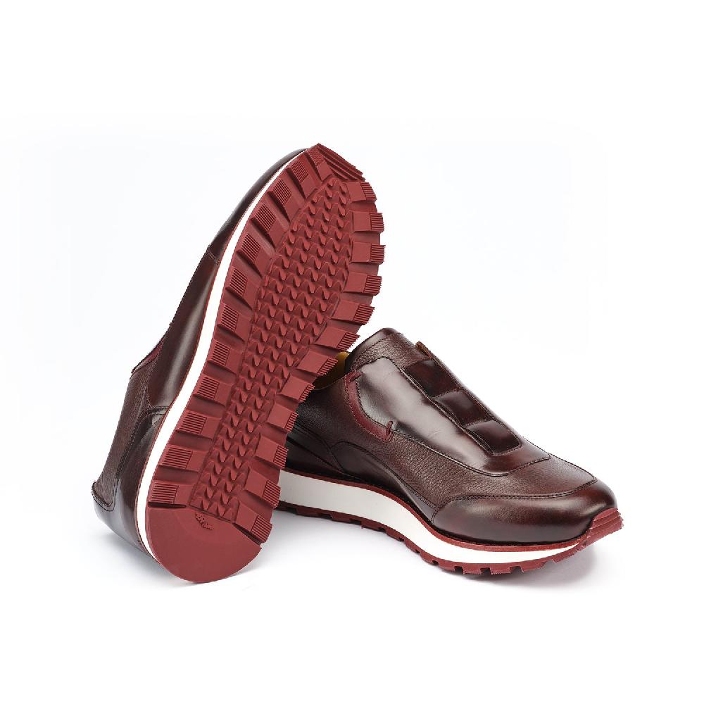 A.Testoni MOENA SNEAKER ROYAL CALF + GRAINED CALF ° Acquista Ora