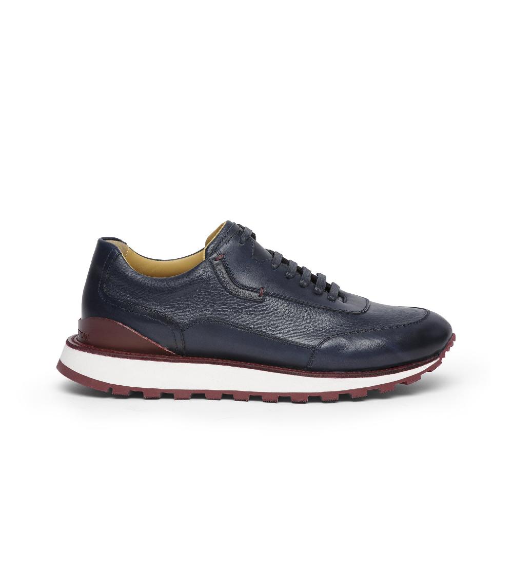 A.Testoni MOENA SNEAKERS CHUNKY IN PELLE E CERVO Promozione Limitata