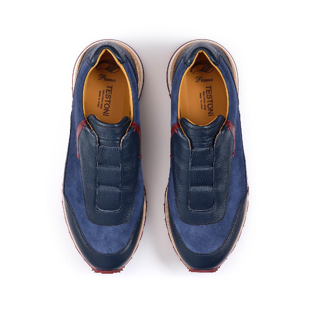 A.Testoni MOENA SNEAKER NUBUK CALF+DEER ° Fino Al -60%